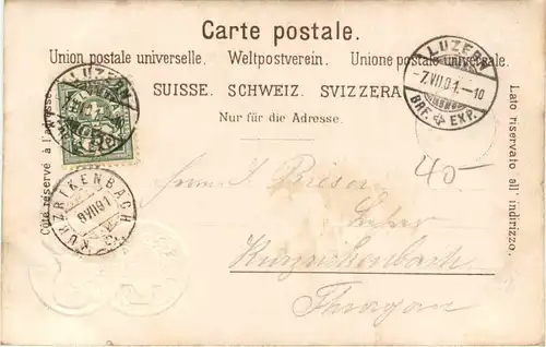 Luzern - Eidg. Schützenfest 1901 - Litho Prägekarte - Geld -685616
