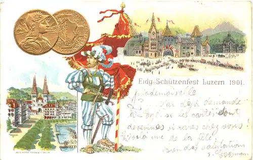 Luzern - Eidg. Schützenfest 1901 - Litho -685702
