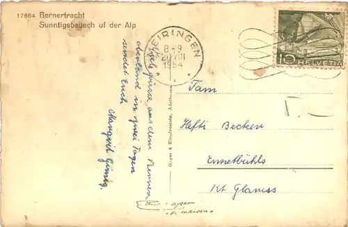 Bernertracht - Sunntigsbsuech uf der Alp - Ziege -685736