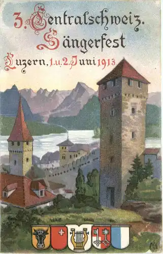 Luzern - 3. Zentralschweizer Sängerfest 1913 -685780