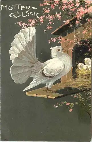 Taube Mutterglück - Prägekarte -685860