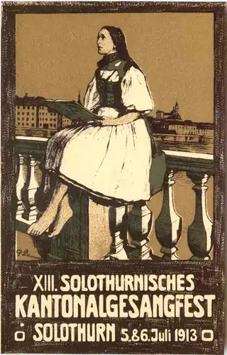 Solothurn - Kantonalgesangsfest 1913 -685772