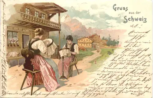 Gruss aus der Schweiz - Litho -685808