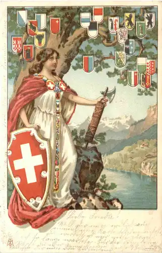 Schweiz - Kantone - Litho -685756