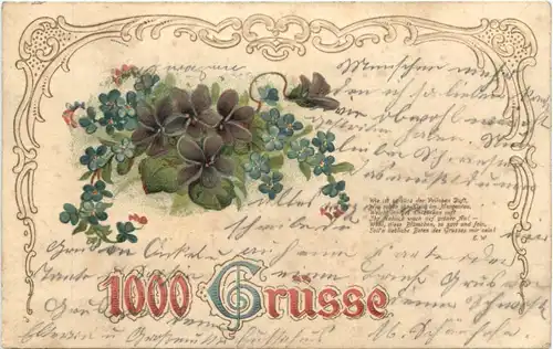 1000 Grüsse - Prägekarte -685942
