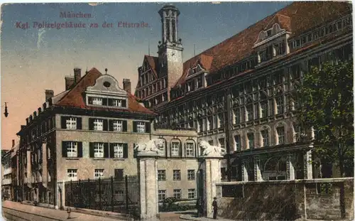 München, Kgl. Polizeigebäude an der Ettstrasse -547174