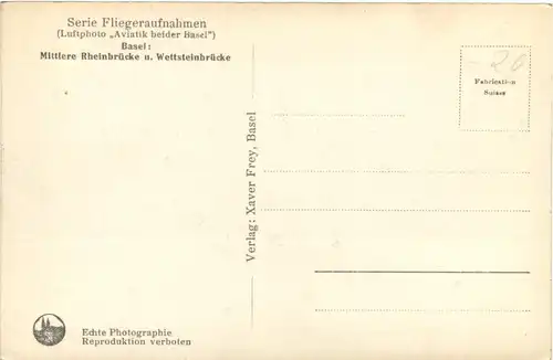 Basel, Mittlere Rheinbrücke u. Wettsteinbrücke -547394
