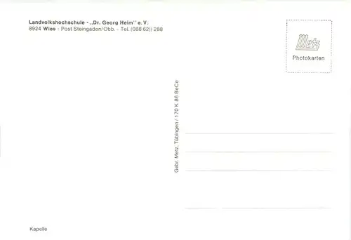 Wies b. Steingaden, Kath. Landvolkshochschule Dr. Georg Heim -547986