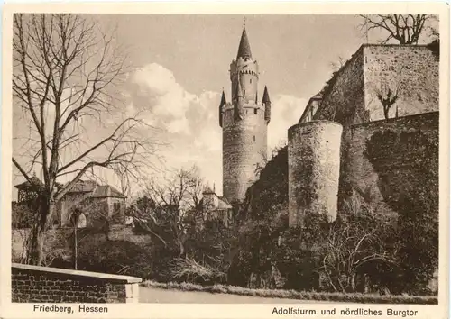 Friedberg, Hessen, Adolfsturm und nördliches Burgtor -548306