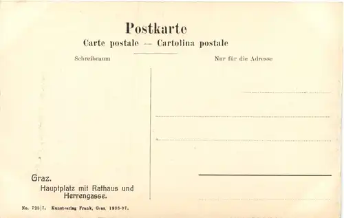 Graz, Hauptplatz mit Rathaus und Herrengasse -548398
