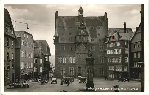 Marburg a.d. Lahn, Marktplatz mit Rathaus -548460