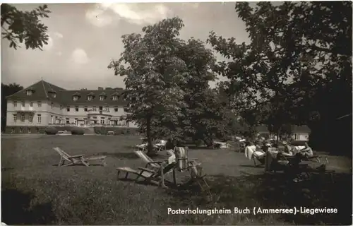 Gruss aus Buch am Ammersee, Posterholungsheim, Liegewiese -548680