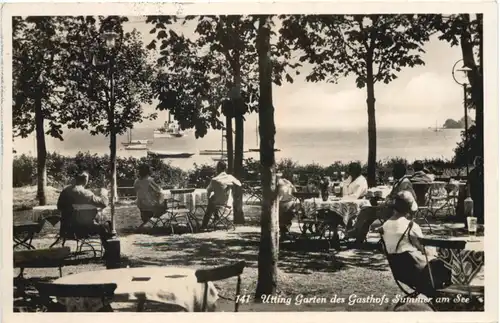 Utting am Ammersee, Garten des Gasthofs Summer am See -548822