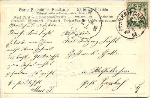 Jahreszahl 1907 - Prägekarte -686004
