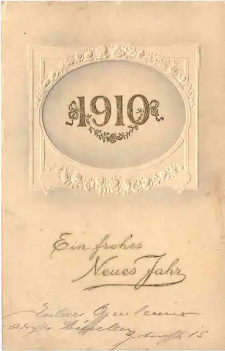 Jahreszahl 1910 - Prägekarte -686000