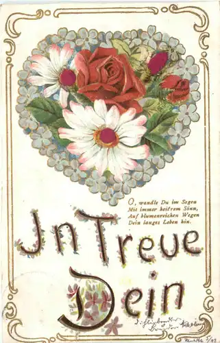 Glückwunsch - Prägekarte - In treue Dein -685988