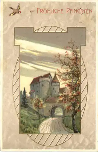 Pfingsten - Prägekarte -685976