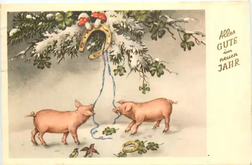 Neujahr - Schweine -686186