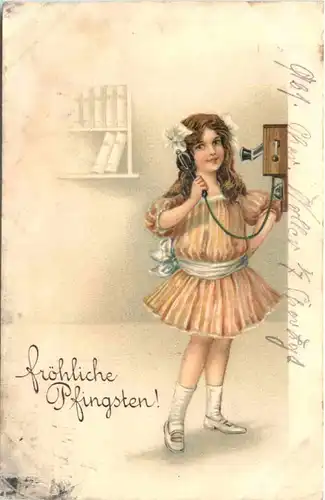 Pfingsten - Kind am Telefon -686602