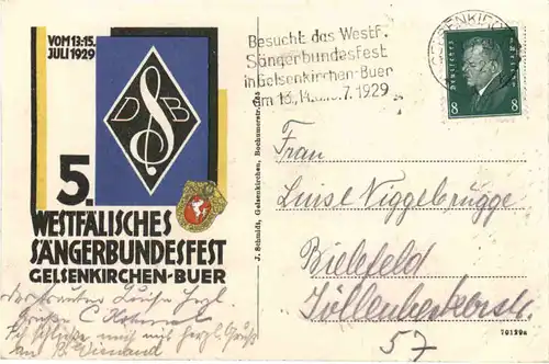 Gelsenkirchen-Buer - 5. Westfälisches Sängerbundfest 1929 -686970