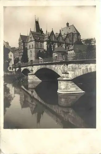 Marburg - Blick vom Trojedamm auf die Universität -687114