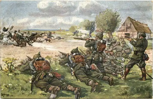 Soldaten beim Angriff -687164