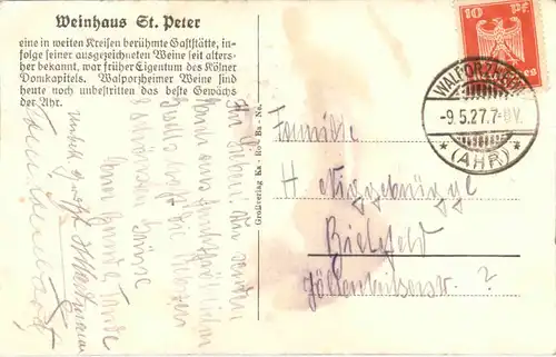 Walporzheim - Gasthaus St. Peter - Hohenzollernlaube -687102