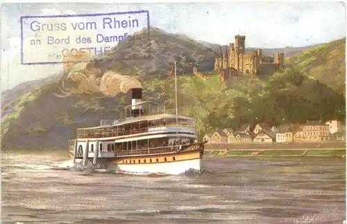 Schloss Stolzenfels - Dampfer Goethe -687204
