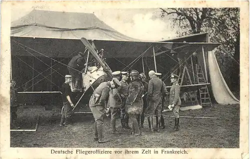 Deutsche Fliegeroffiziere in Frankreich - Feldpost 121 Inf Div -687630