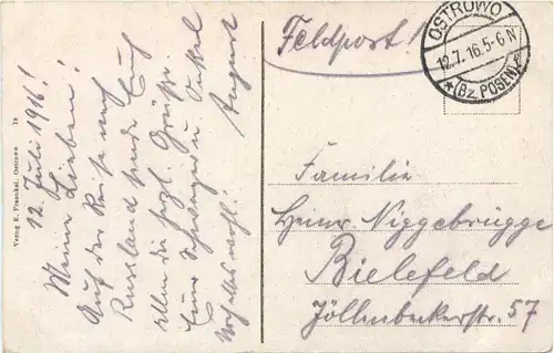 Ostrowo - Ulanen Kaserne - Feldpost -687592