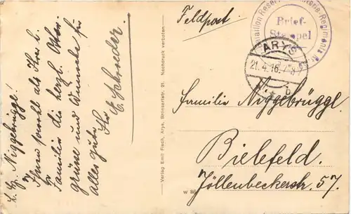 Arys Truppenlager - Feldpost -687612