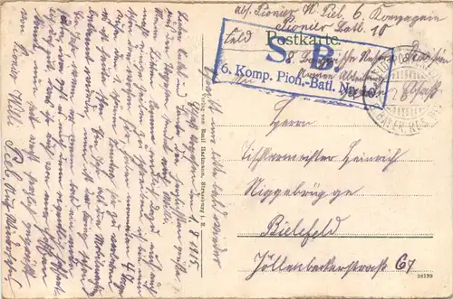 Lützelburg - Feldpost 8. Bayer Res Division -687586