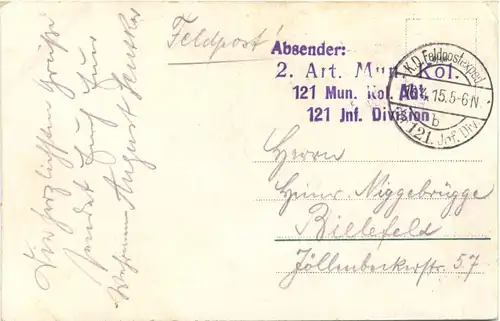 Metz - Bahnhof - Feldpost 121. Inf Div -687682