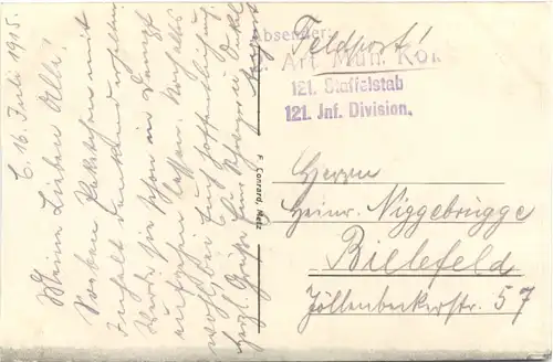 Noveant a. M. - Feldpost 121. Inf Div -687686