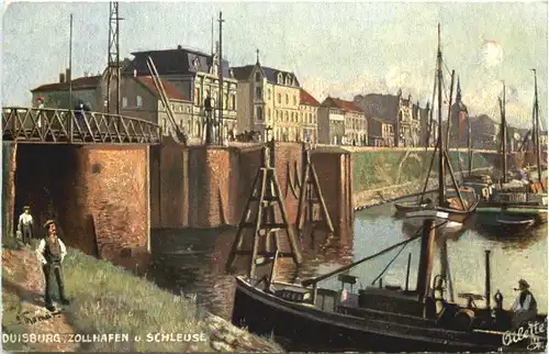 Duisburg - Zollhafen und Schleuse -688032