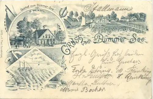 Gruss vom Dümmer See - Gasthof - Litho -688224