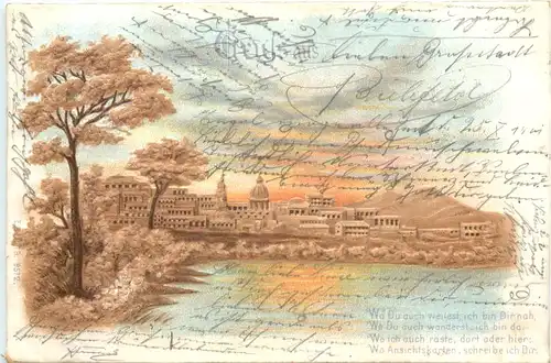 Gruss aus - Prägekarte -688268