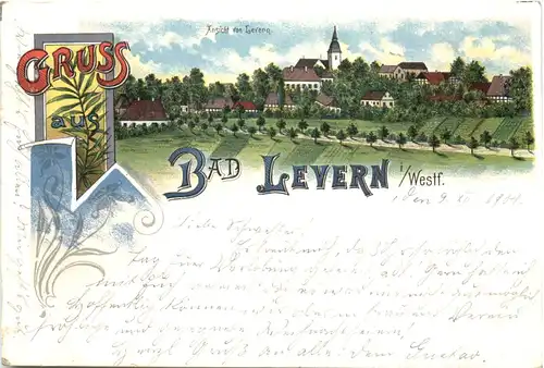 Gruss aus Bd Levern in Westfalen - Litho - Stemwede -688202