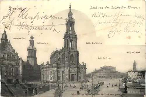 Dresden - Blick von der Brühlschen Terrasse -688328