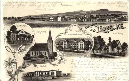 Gruss aus Lübbecke - Litho -688246