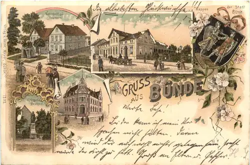 Gruss aus Bünde - Litho -688296