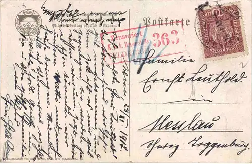 Liederkarte KuK Zensur -689232