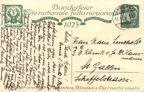 Bundesfeier Festkarte 1923 -689486