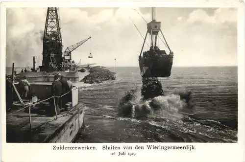 Zuiderzeewerken - Sluiten von den Wieringermeerdijk -689852