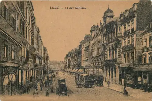 Lille - La Rue Nationale - Feldpost -689668