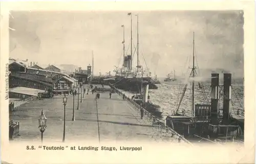 Liverpool - SS Teutonic at Landing Stage -689748