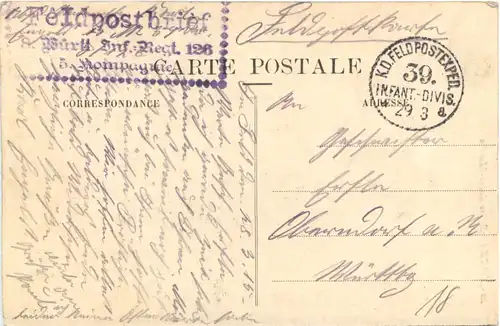 Ypres - Eglise Saint Martin - Feldpost 39. Inf Div. -690206