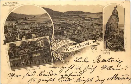 Gruss aus Karlsbad 1897 - Litho -690116