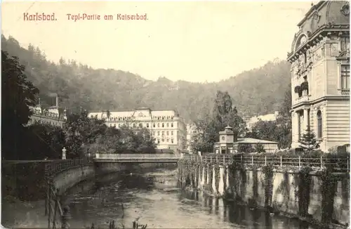 Karlsbad - Tepl Partie am Kaiserbad -690308
