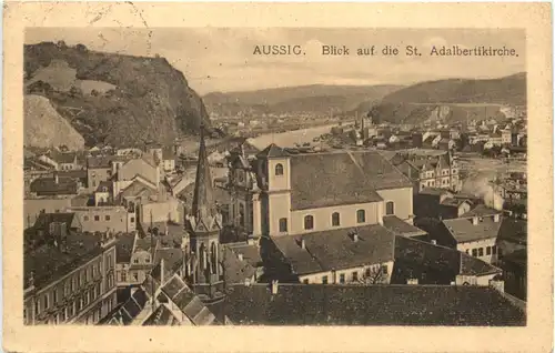 Aussig - Blick auf die St. Adalbertikirche -690582